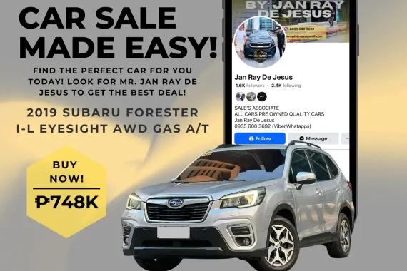 2019 Subaru Forester i-L Eyesight AWD A/T Gas☎️CALL NOW 0935 600 3692 JAN RAY DE JESUS