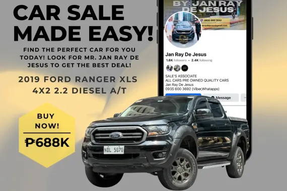 2019 Ford Ranger XLS 4x2 2.2 Diesel Automatic ☎️CALL NOW 0935 600 3692 JAN RAY DE JESUS