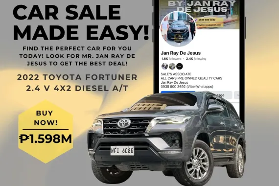 2022 Toyota Fortuner 2.4 V 4x2 Automatic Diesel ☎️CALL NOW 0935 600 3692 JAN RAY DE JESUS
