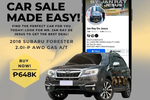 2018 Subaru Forester 2.0i-P AWD Automatic Gas☎️CALL NOW 0935 600 3692 JAN RAY DE JESUS