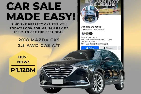 2018 Mazda CX9 2.5 AWD Automatic Gas☎️CALL NOW 0935 600 3692 JAN RAY DE JESUS