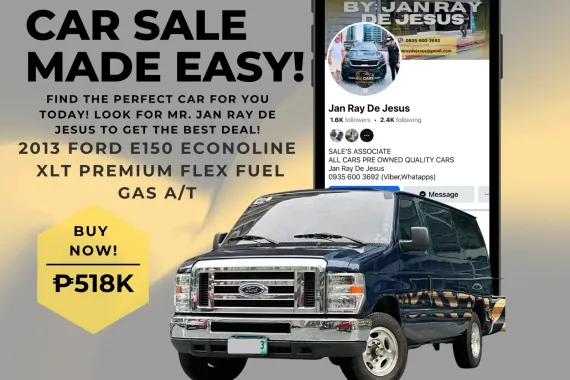 2013 Ford E150 Econoline XLT Premium Flex Fuel A/T Gas☎️CALL NOW 0935 600 3692 JAN RAY DE JESUS
