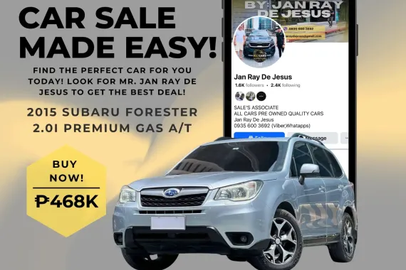 2015 Subaru Forester 2.0i Premium Automatic Gas ☎️CALL NOW 0935 600 3692 JAN RAY DE JESUS