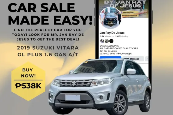 2019 Suzuki Vitara GL Plus 1.6 Automatic Gas ☎️CALL NOW 0935 600 3692 JAN RAY DE JESUS