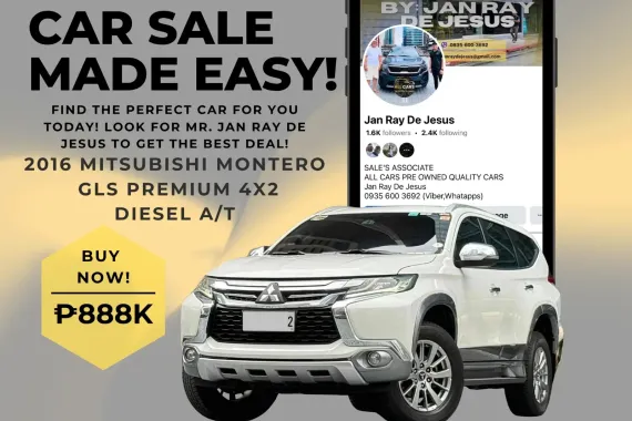 2016 Mitsubishi Montero GLS Premium 4x2 A/T Diesel☎️CALL NOW 0935 600 3692 JAN RAY DE JESUS