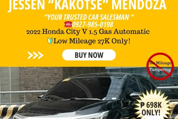 2022 Honda City V 1.5 Gas Automatic 🔰CALL NOW! ☎️09279850198 / JESSEN “Kakotse” MENDOZA 