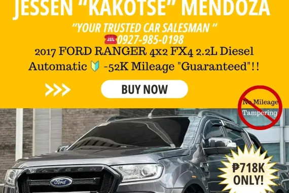2017 FORD RANGER 4x2 FX4 2.2L Diesel AT 🔰CALL NOW! ☎️09279850198 / JESSEN “Kakotse” MENDOZA 