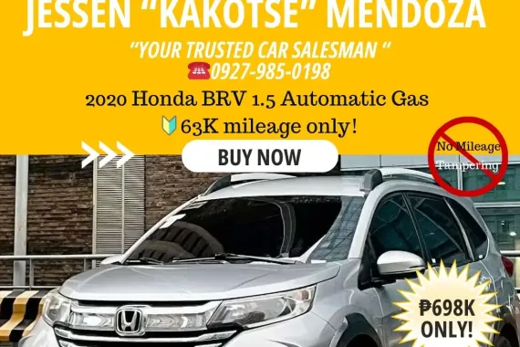 2020 Honda BRV 1.5 Automatic Gas 🔰CALL NOW! ☎️09279850198 / JESSEN “Kakotse” MENDOZA 