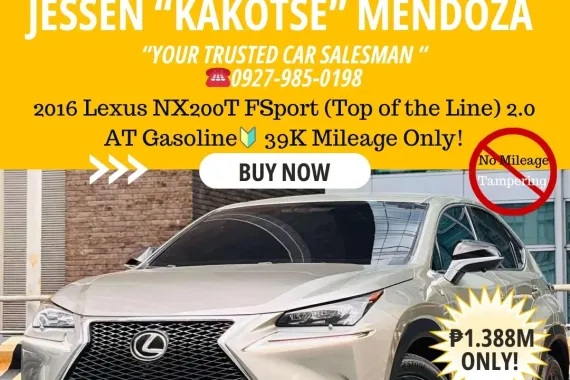 2016 Lexus NX200T FSport (Top of the Line) 2.0 AT GAS ☎️09279850198/ JESSEN “KAKOTSE “MENDOZA 