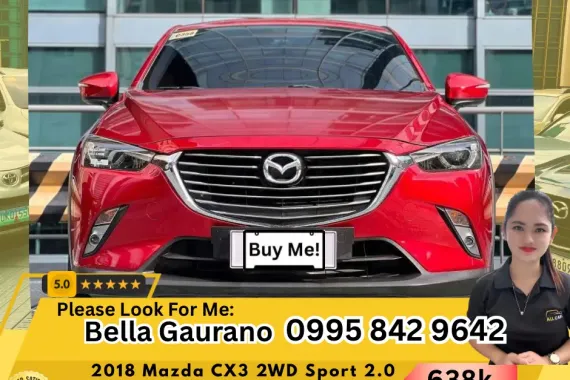🔥 2018 Mazda CX3 2WD Sport 2.0 Automatic Gas 👩𝗕𝗲𝗹𝗹𝗮📲 𝟬𝟵𝟵𝟱 𝟴𝟰𝟮 𝟵𝟲𝟰𝟮