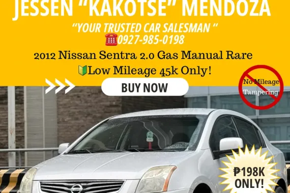 2012 Nissan Sentra 2.0 Gas Manual Rare 🔰CALL NOW! ☎️09279850198 / JESSEN “Kakotse” MENDOZA