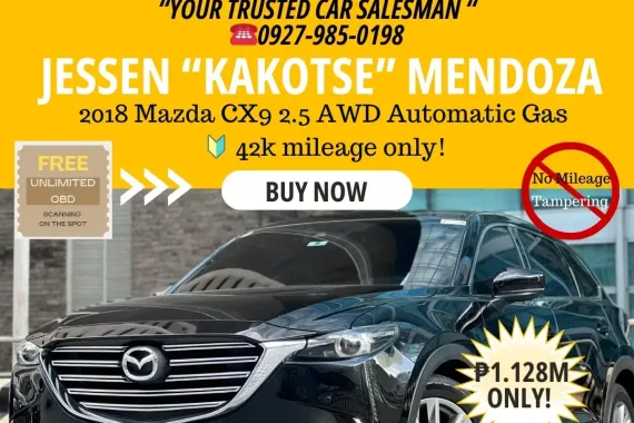 2018 Mazda CX-9 2.5 AWD Automatic Gas 🔰CALL NOW  ☎️09279850198/ JESSEN “KAKOTSE “MENDOZA