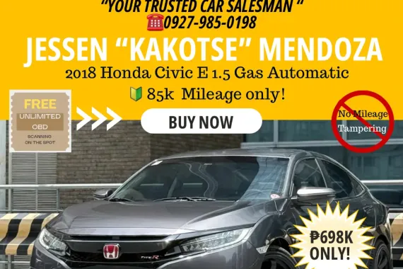 2018 Honda Civic E 1.5 Gas Automatic 🔰CALL NOW! ☎️09279850198 / JESSEN “Kakotse” MENDOZA 