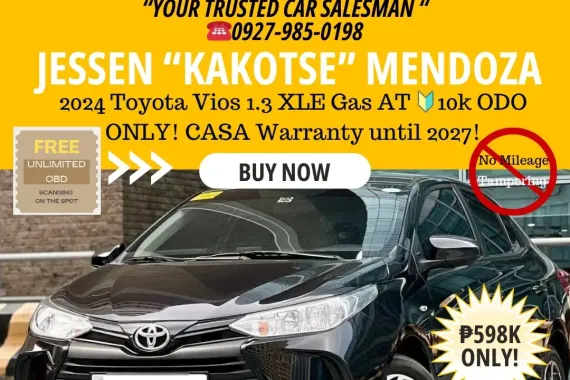 2024 Toyota Vios 1.3 XLE Gas AT 🔰CALL NOW! ☎️09279850198 / JESSEN “Kakotse” MENDOZA