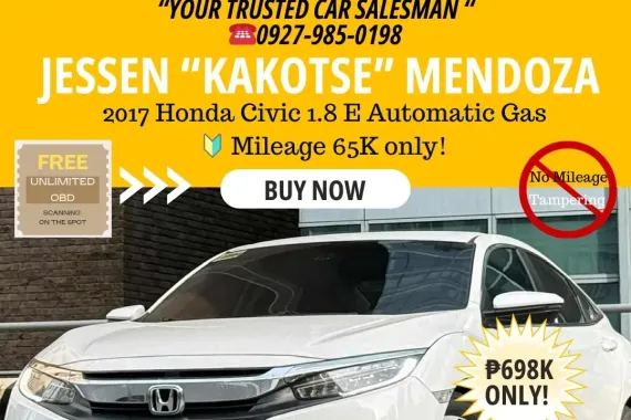 2017 Honda Civic 1.8 E Automatic Gas 🔰CALL NOW! ☎️09279850198 / JESSEN “Kakotse” MENDOZA
