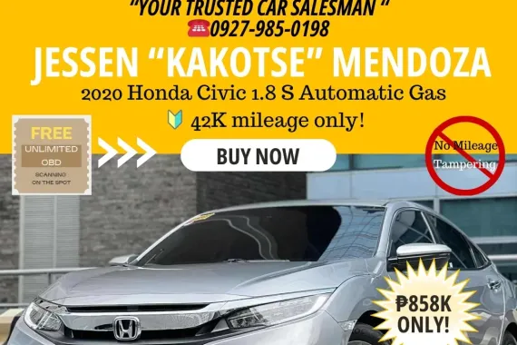 2020 Honda Civic 1.8 S Automatic Gas 🔰CALL NOW! ☎️09279850198 / JESSEN “Kakotse” MENDOZA
