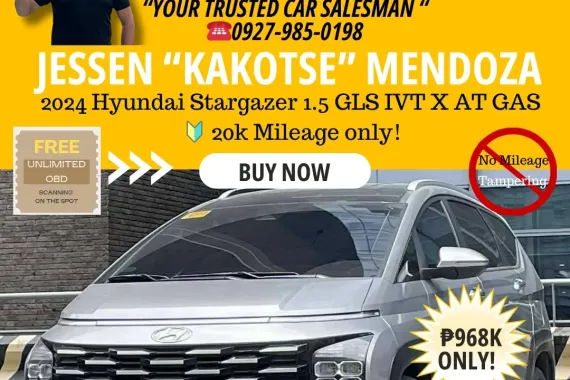 2024 Hyundai Stargazer 1.5 GLS IVT X AT GAS 🔰CALL NOW! ☎️09279850198 / JESSEN “Kakotse” MENDOZA 