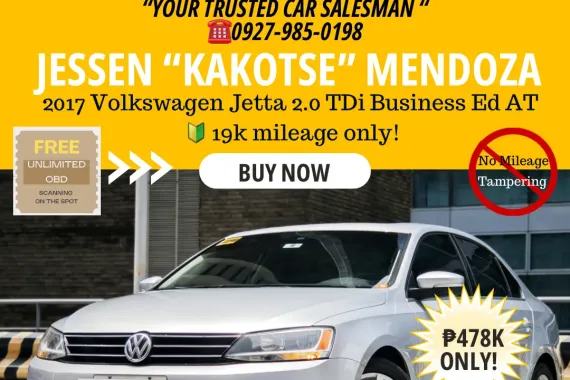 2017 Volkswagen Jetta 2.0 TDI business ED AT dsl 🔰CALL ! ☎️09279850198 / JESSEN “Kakotse” MENDOZA