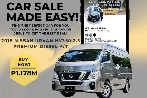 2018 Nissan Urvan NV350 2.5 Premium Diesel A/T ☎️CALL NOW 0935 600 3692 JAN RAY DE JESUS
