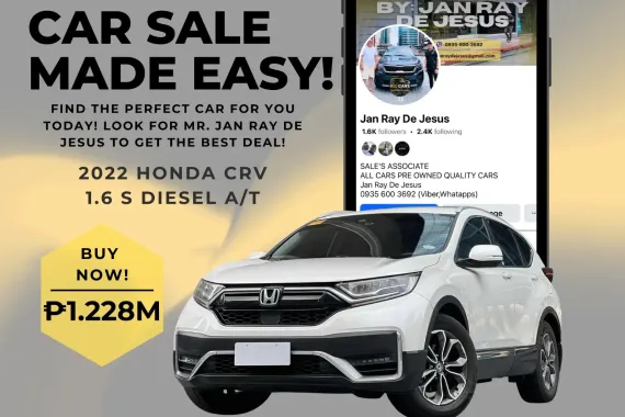 2022 Honda CRV 1.6 S Diesel Automatic☎️CALL NOW 0935 600 3692 JAN RAY DE JESUS