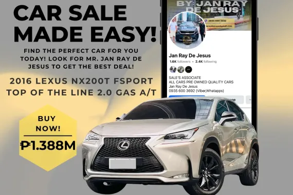 2016 Lexus NX200T FSoprt Top of the Line 2.0 A/T Gas ☎️CALL NOW 0935 600 3692 JAN RAY DE JESUS