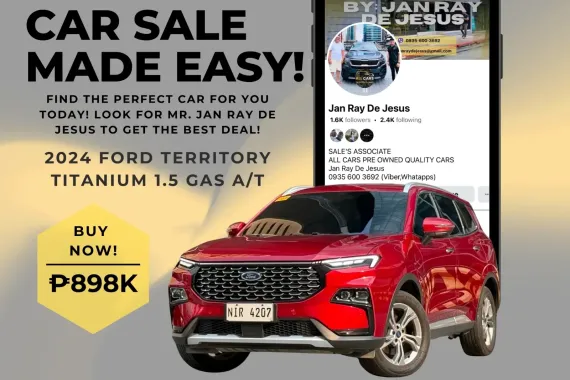 2024 Ford Territory Titanium 1.5 Gas Automatic☎️CALL NOW 0935 600 3692 JAN RAY DE JESUS