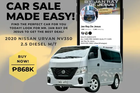2020 Nissan Urvan NV350 2.5 Diesel Manual ☎️CALL NOW 0935 600 3692 JAN RAY DE JESUS