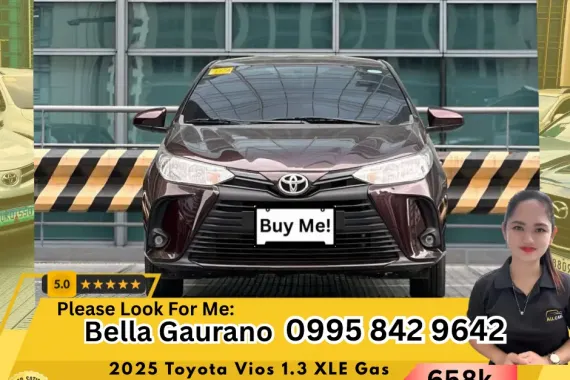 🔥 2025 Toyota Vios 1.3 XLE Gas Automatic 👩𝗕𝗲𝗹𝗹𝗮📲 𝟬𝟵𝟵𝟱 𝟴𝟰𝟮 𝟵𝟲𝟰𝟮
