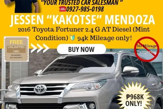 2016 Toyota Fortuner 2.4 G AT Diesel  ☎️09279850198 / JESSEN “Kakotse” MENDOZA 