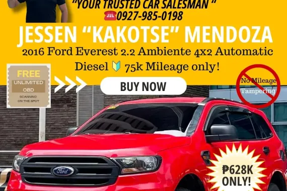 2016 Ford Everest 2.2 Ambiente 4x2 AT Dsl 🔰CALL NOW!!☎️09279850198 / JESSEN “ Kakotse “ MENDOZA 