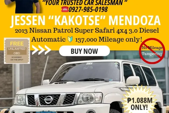 2013 Nissan Patrol Super Safari 4x4 3.0 Dsl AT 🔰CALL NOW! ☎️09279850198 / JESSEN “Kakotse” MENDOZA