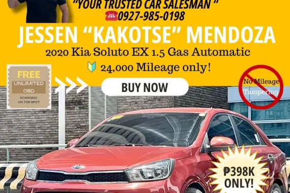2020 Kia Soluto EX 1.5 Gas Automatic 🔰CALL NOW! ☎️09279850198 / JESSEN “Kakotse” MENDOZA