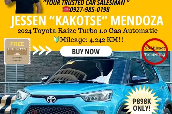 2024 Toyota Raize Turbo 1.0 Gas Automatic 🔰CALL NOW  ☎️09279850198/ JESSEN “KAKOTSE “MENDOZA