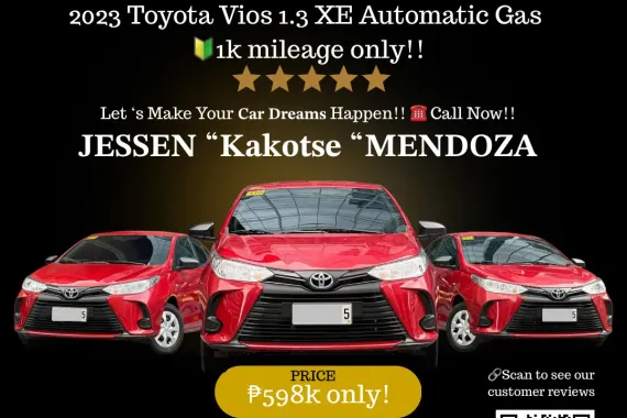 2023 Toyota Vios 1.3 XE AT Gas 🔥𝐉𝐄𝐒𝐒𝐄𝐍 “𝑲𝒂𝒌𝒐𝒕𝒔𝒆” 𝐌𝐄𝐍𝐃𝐎𝐙𝐀 🙋‍♂️☎️ 09279850198