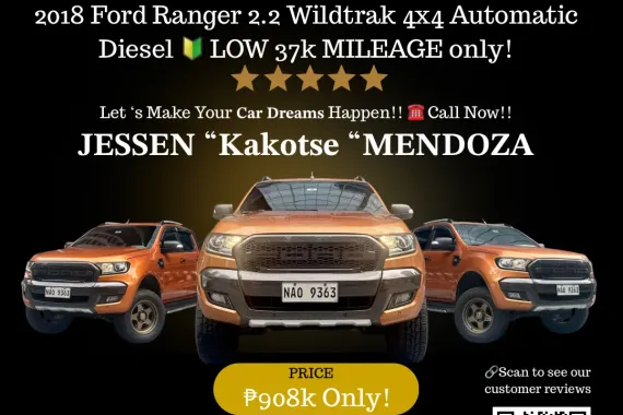 2018 Ford Ranger 2.2 Wildtrak 4x4 🔥𝐉𝐄𝐒𝐒𝐄𝐍 “𝑲𝒂𝒌𝒐𝒕𝒔𝒆” 𝐌𝐄𝐍𝐃𝐎𝐙𝐀 🙋‍♂️☎️ 09279850198