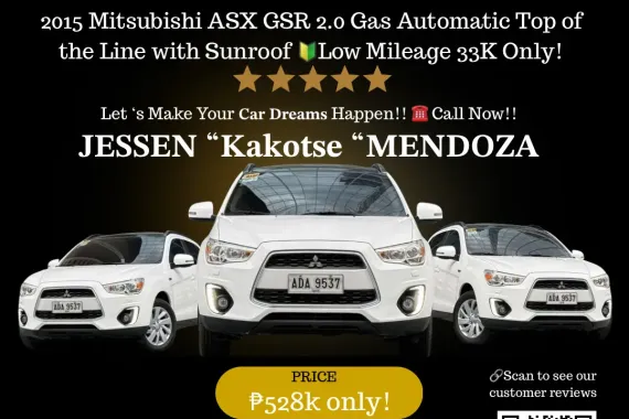 2015 Mitsubishi ASX GSR 2.0 Gas AT🔥𝐉𝐄𝐒𝐒𝐄𝐍 “𝑲𝒂𝒌𝒐𝒕𝒔𝒆” 𝐌𝐄𝐍𝐃𝐎𝐙𝐀 🙋‍♂️☎️ 09279850198