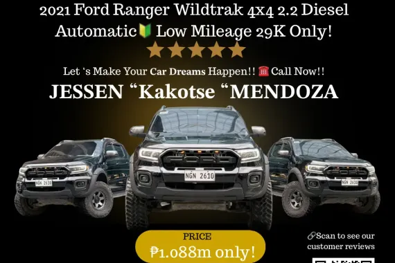 2021 Ford Ranger Wildtrak 4x4 2.2 🔥𝐉𝐄𝐒𝐒𝐄𝐍 “𝑲𝒂𝒌𝒐𝒕𝒔𝒆” 𝐌𝐄𝐍𝐃𝐎𝐙𝐀 🙋‍♂️☎️ 09279850198