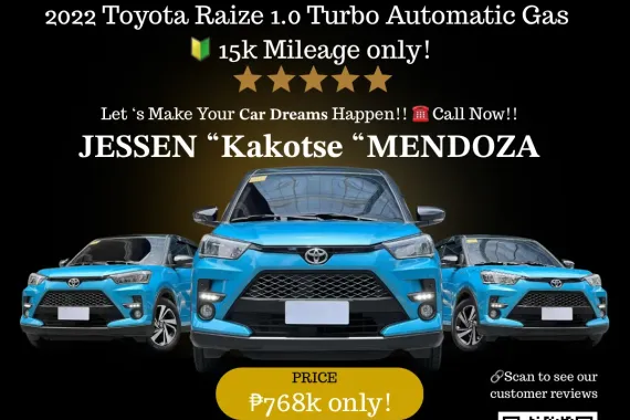 2022 Toyota Raize 1.0 Turbo AT Gas🔥𝐉𝐄𝐒𝐒𝐄𝐍 “𝑲𝒂𝒌𝒐𝒕𝒔𝒆” 𝐌𝐄𝐍𝐃𝐎𝐙𝐀 🙋‍♂️☎️ 09279850198