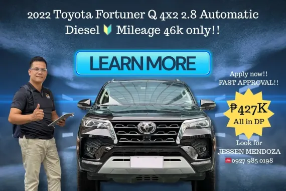 2022 Toyota Fortuner Q 4x2 2.8 Dsl 🔥𝐉𝐄𝐒𝐒𝐄𝐍 “𝑲𝒂𝒌𝒐𝒕𝒔𝒆” 𝐌𝐄𝐍𝐃𝐎𝐙𝐀 🙋‍♂️☎️09279850198