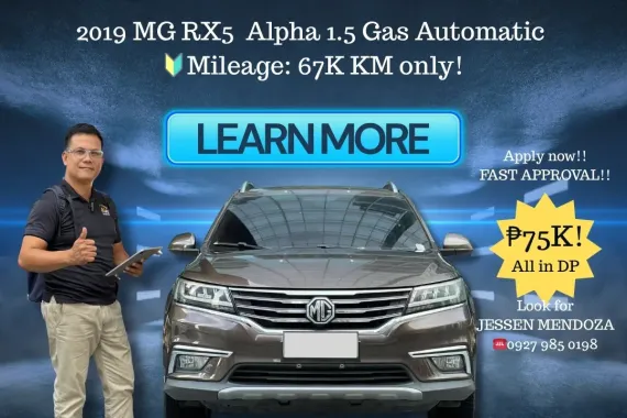 2019 MG RX5  Alpha 1.5 Gas AT 🔥𝐉𝐄𝐒𝐒𝐄𝐍 “𝑲𝒂𝒌𝒐𝒕𝒔𝒆” 𝐌𝐄𝐍𝐃𝐎𝐙𝐀 🙋‍♂️☎️ 09279850198