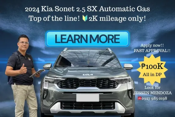 2024 Kia Sonet 2.5 SX AT Gas🔰2 ODO 🔥𝐉𝐄𝐒𝐒𝐄𝐍 𝐌𝐄𝐍𝐃𝐎𝐙𝐀 🙋‍♂️☎️ 09279850198