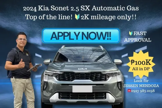 2024 Kia Sonet 2.5 SX AT Gas 🔥#𝟙 ℂ𝔸𝕃𝕃-𝐉𝐄𝐒𝐒𝐄𝐍 𝐌𝐄𝐍𝐃𝐎𝐙𝐀 🙋‍♂️☎️ 09279850198