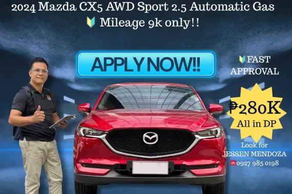 2024 Mazda CX5 AWD Sport 2.5 AT Gas 🔥#𝟙 ℂ𝔸𝕃𝕃-𝐉𝐄𝐒𝐒𝐄𝐍 𝐌𝐄𝐍𝐃𝐎𝐙𝐀 🙋‍♂️☎️ 09279850198