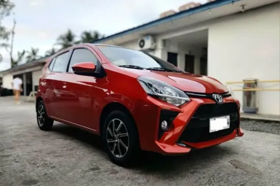 Orange 2023 Toyota Wigo Hatchback second hand for sale