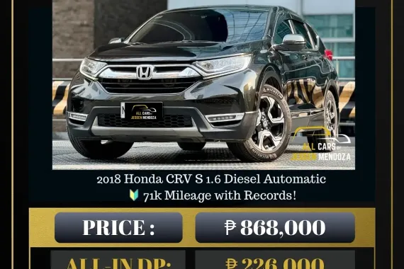 2018 Honda CRV S 1.6 Diesel Automatic 🔥𝐉𝐄𝐒𝐒𝐄𝐍 𝐌𝐄𝐍𝐃𝐎𝐙𝐀🙋‍♂️☎️  09279850198
