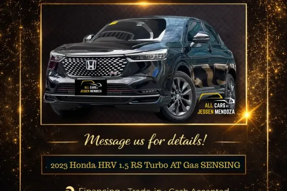 2023 Honda HRV 1.5 RS Turbo AT Gas Honda SENSING 🔥𝐉𝐄𝐒𝐒𝐄𝐍 𝐌𝐄𝐍𝐃𝐎𝐙𝐀🙋‍♂️☎️  09279850198
