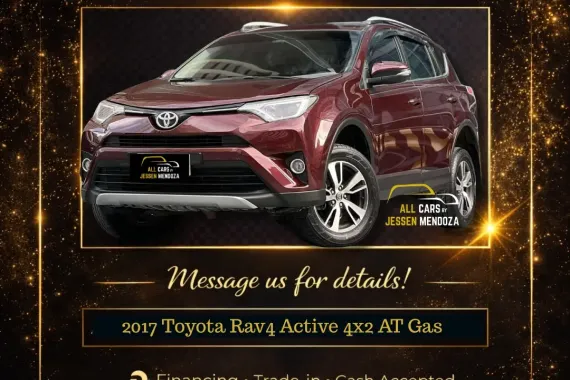 2017 Toyota Rav4 Active 4x2 AT Gas 🔥𝐉𝐄𝐒𝐒𝐄𝐍 𝐌𝐄𝐍𝐃𝐎𝐙𝐀🙋‍♂️☎️  09279850198