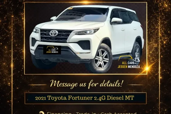 2021 Toyota Fortuner 2.4G Diesel m/t 🔥𝐉𝐄𝐒𝐒𝐄𝐍 𝐌𝐄𝐍𝐃𝐎𝐙𝐀🙋‍♂️☎️  09279850198