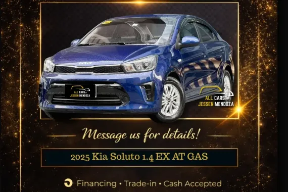 2025 Kia Soluto 1.4 EX AT GAS 🔥𝐉𝐄𝐒𝐒𝐄𝐍 𝐌𝐄𝐍𝐃𝐎𝐙𝐀🙋‍♂️☎️  09279850198