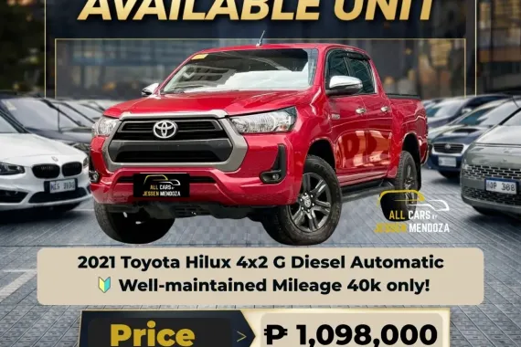 2021 Toyota Hilux 4x2 G Diesel Automatic 🔥𝐉𝐄𝐒𝐒𝐄𝐍 𝐌𝐄𝐍𝐃𝐎𝐙𝐀🙋‍♂️☎️  09279850198